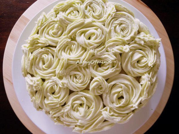 Chocolate Yam Cake Buttercream Roses