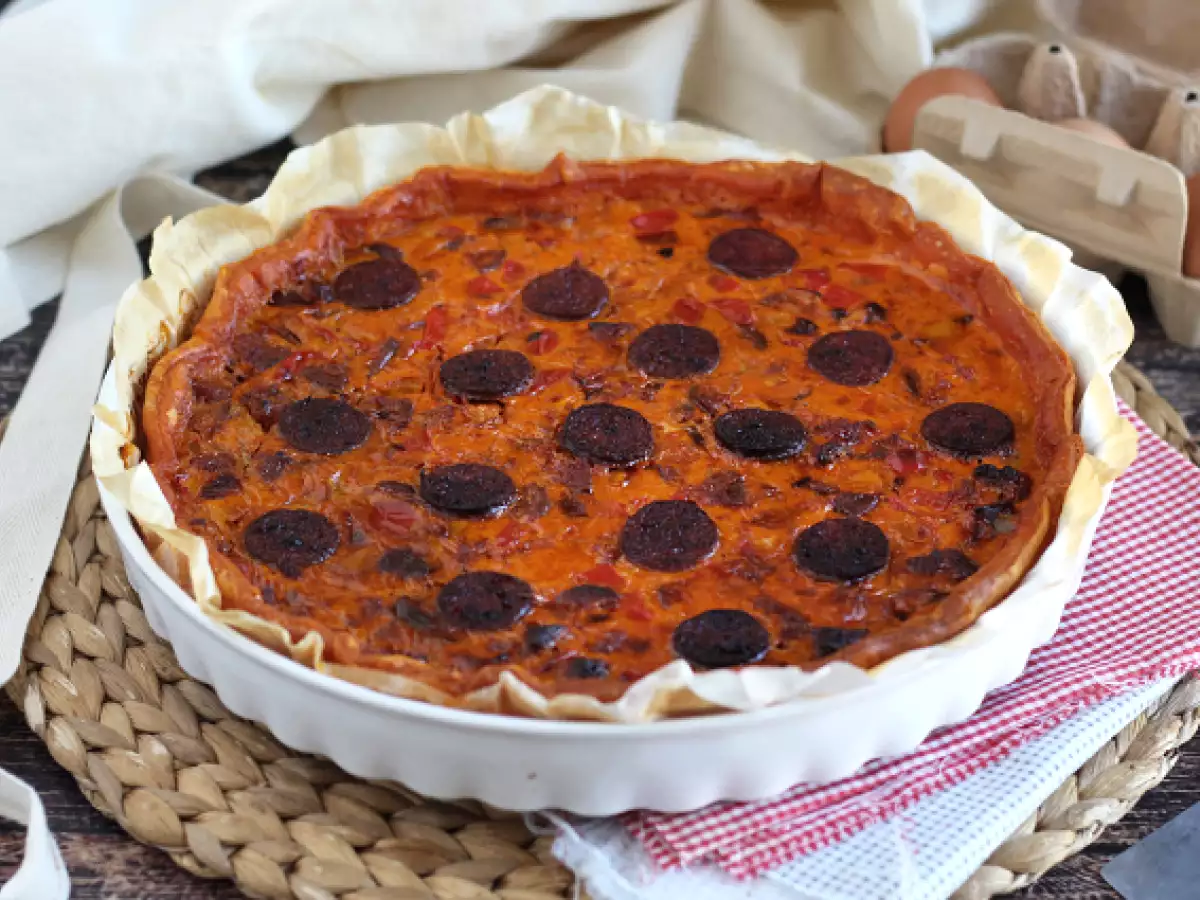 Chorizo and bell pepper quiche - photo 3