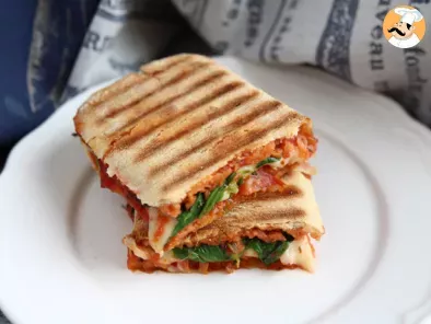 Chorizo and emmental cheese panini sandwich - photo 4