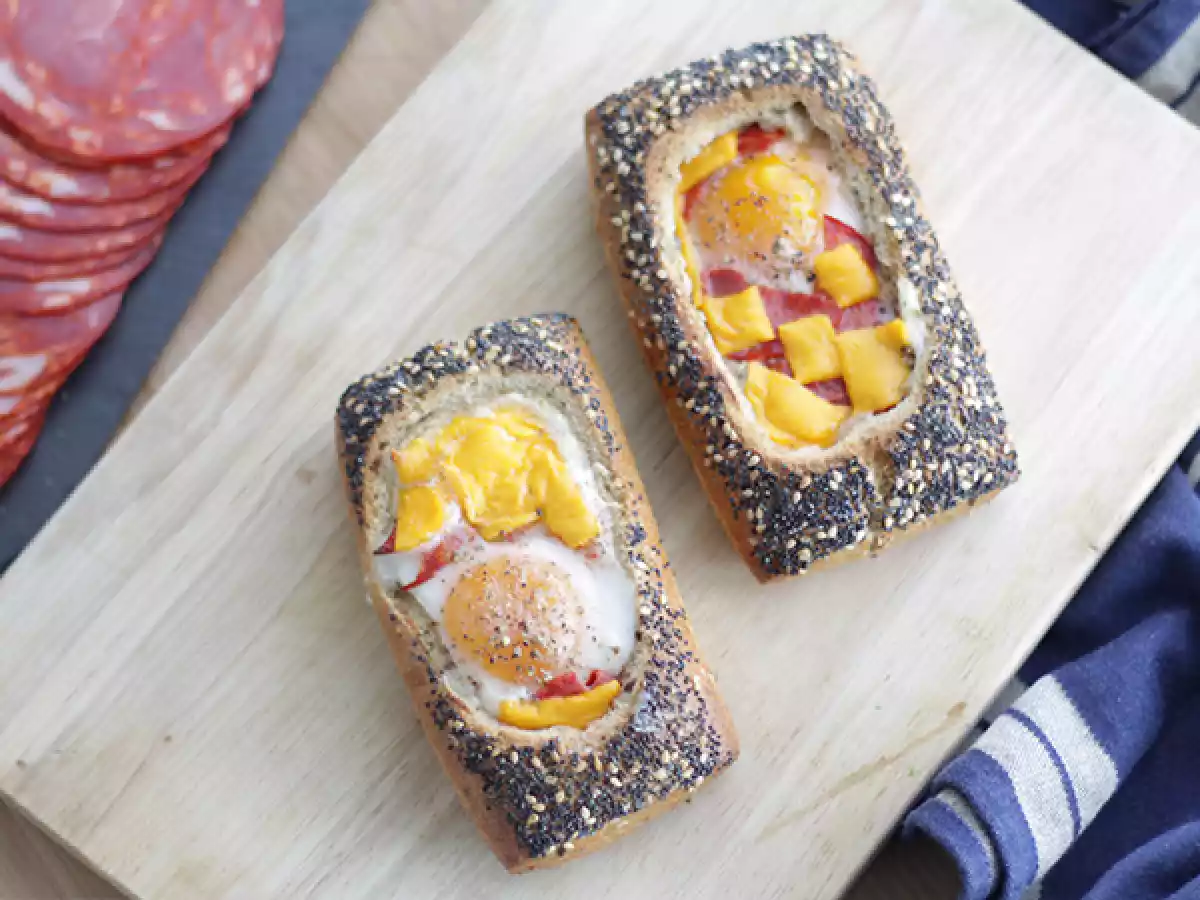 Chorizo egg boats - video recipe ! - photo 2