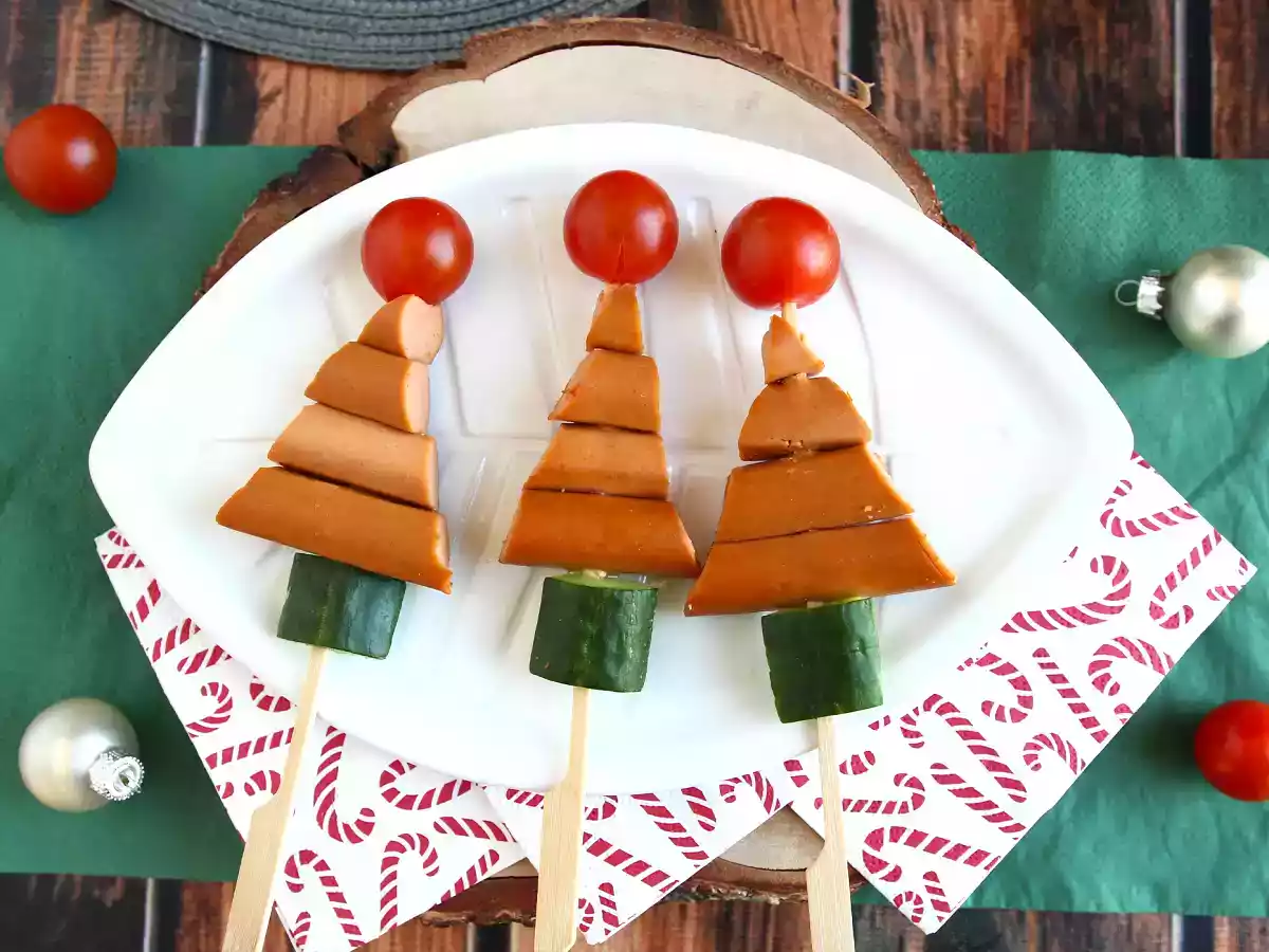 Christmas tree skewers: the extra easy and quick appetizer for christmas!