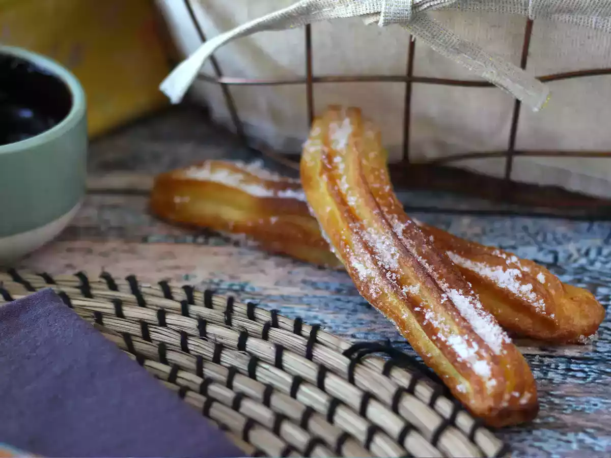 Churros cooked in the airfryer