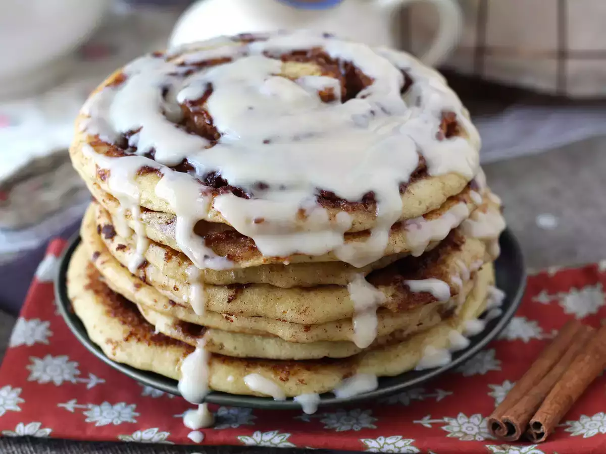 Cinnamon roll pancakes, for cinnamon lovers - photo 3