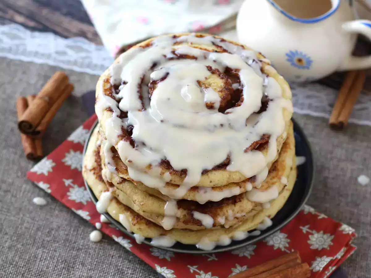 Cinnamon roll pancakes, for cinnamon lovers - photo 6