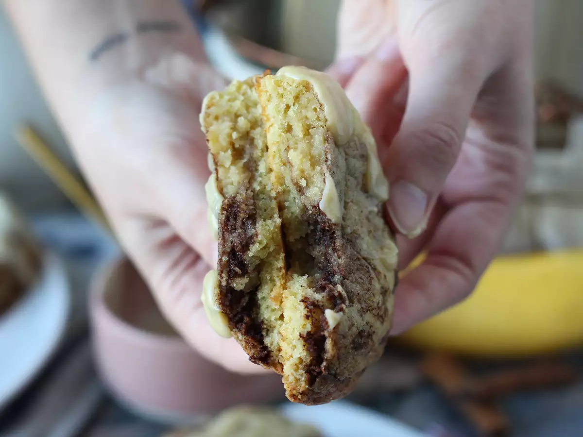 Cinnamon roll-style cookies, soft and crunchy with a delicious cinnamon flavor - photo 3