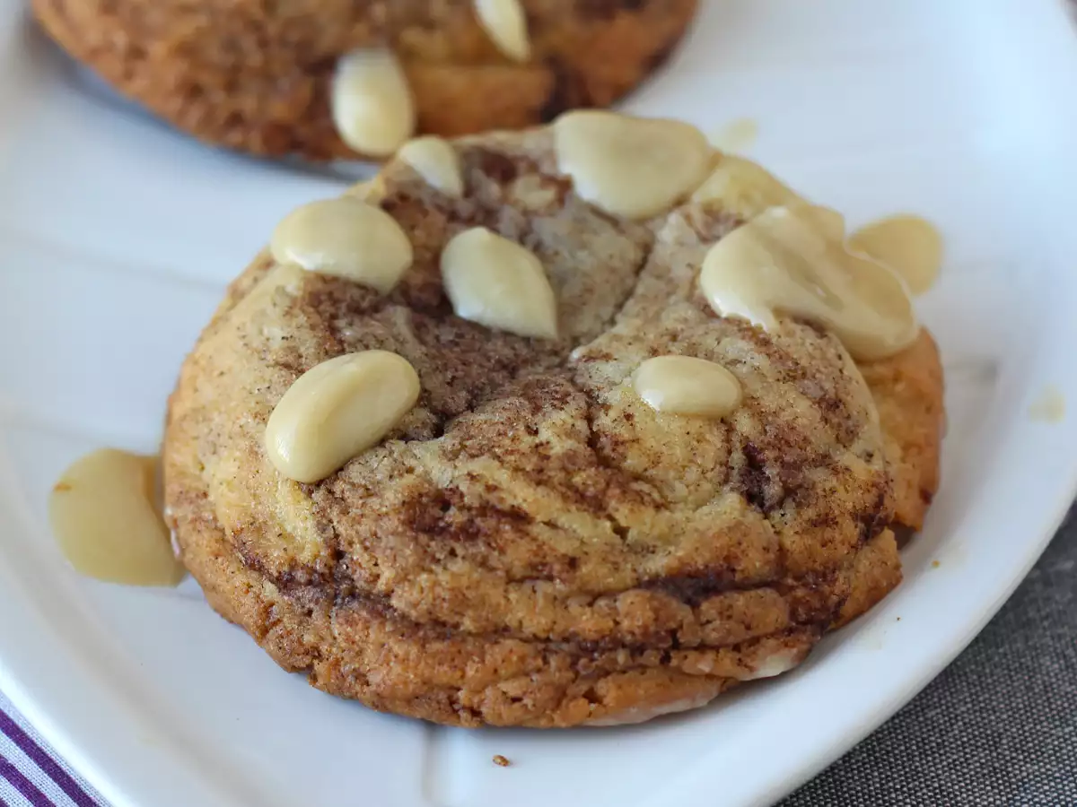 Cinnamon roll-style cookies, soft and crunchy with a delicious cinnamon flavor - photo 5