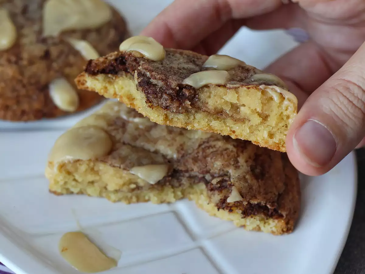 Cinnamon roll-style cookies, soft and crunchy with a delicious cinnamon flavor - photo 6