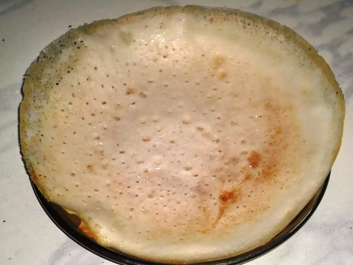 Coconut Appam (Indian pancake with coconut milk) for Breakfast