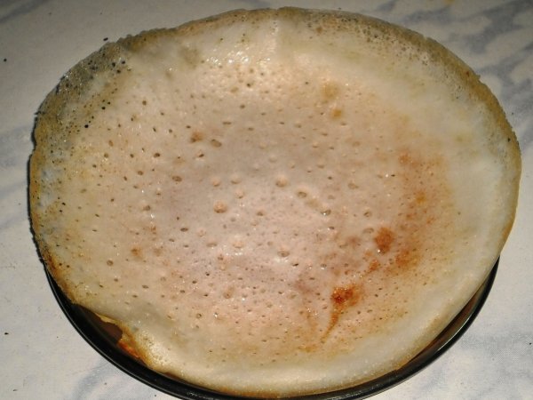 Coconut Appam (Indian pancake with coconut milk) for Breakfast