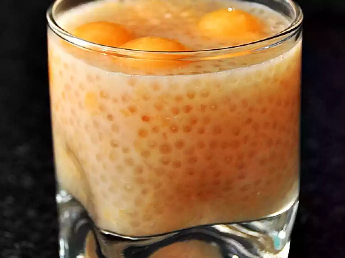 Coconut Milk, Melon with Sago Dessert - photo 3