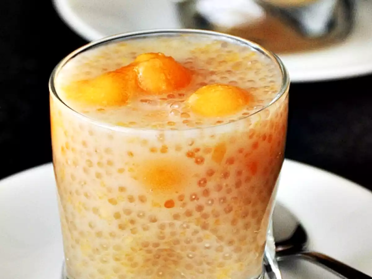 Coconut Milk, Melon with Sago Dessert - photo 4