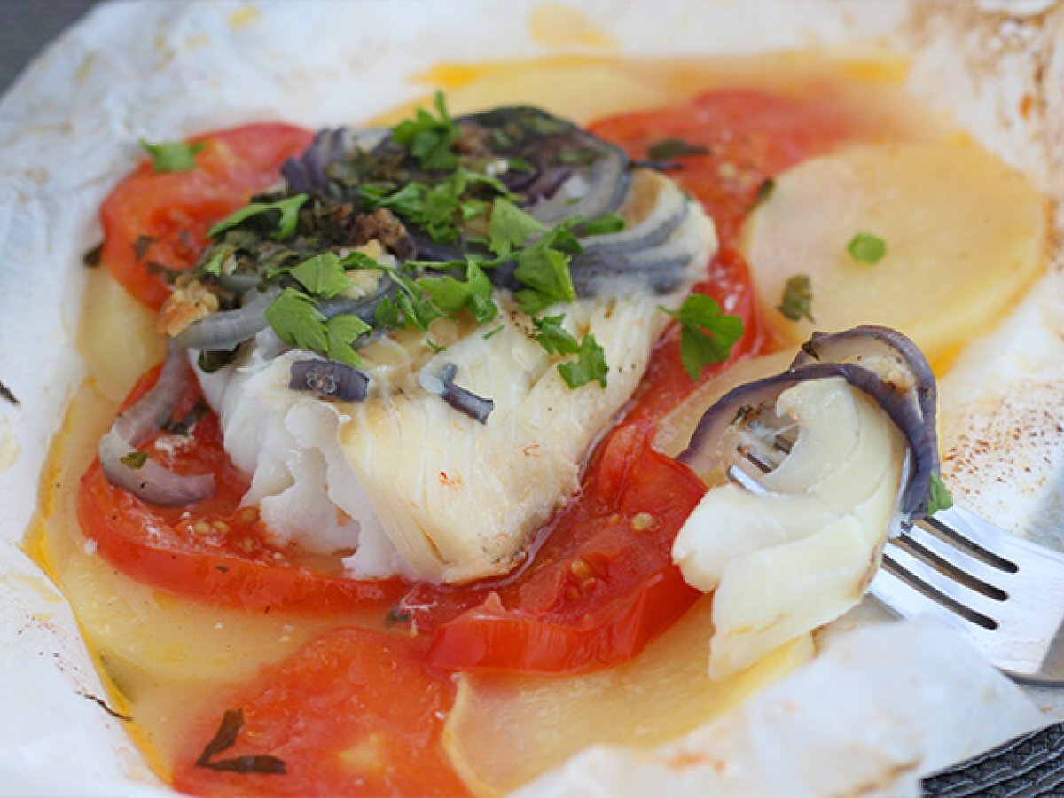 Cod fish in parchment - photo 3