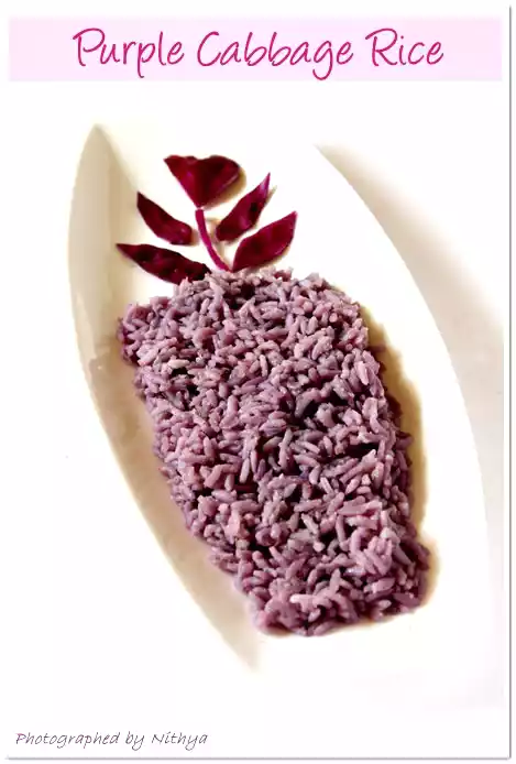 Color mania #1: purple cabbage rice recipe