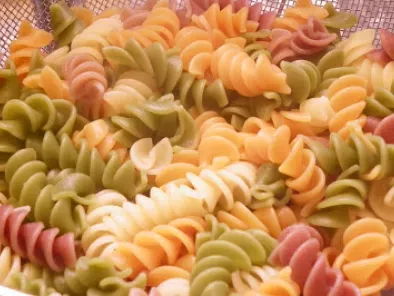 Colorful Fusilli Pasta and Grilled Bratwurst - photo 4