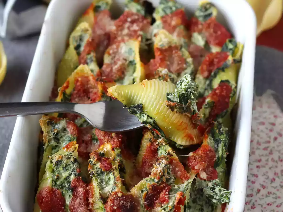 Conchiglioni stuffed with ricotta and spinach: the best way to eat pasta! - photo 2