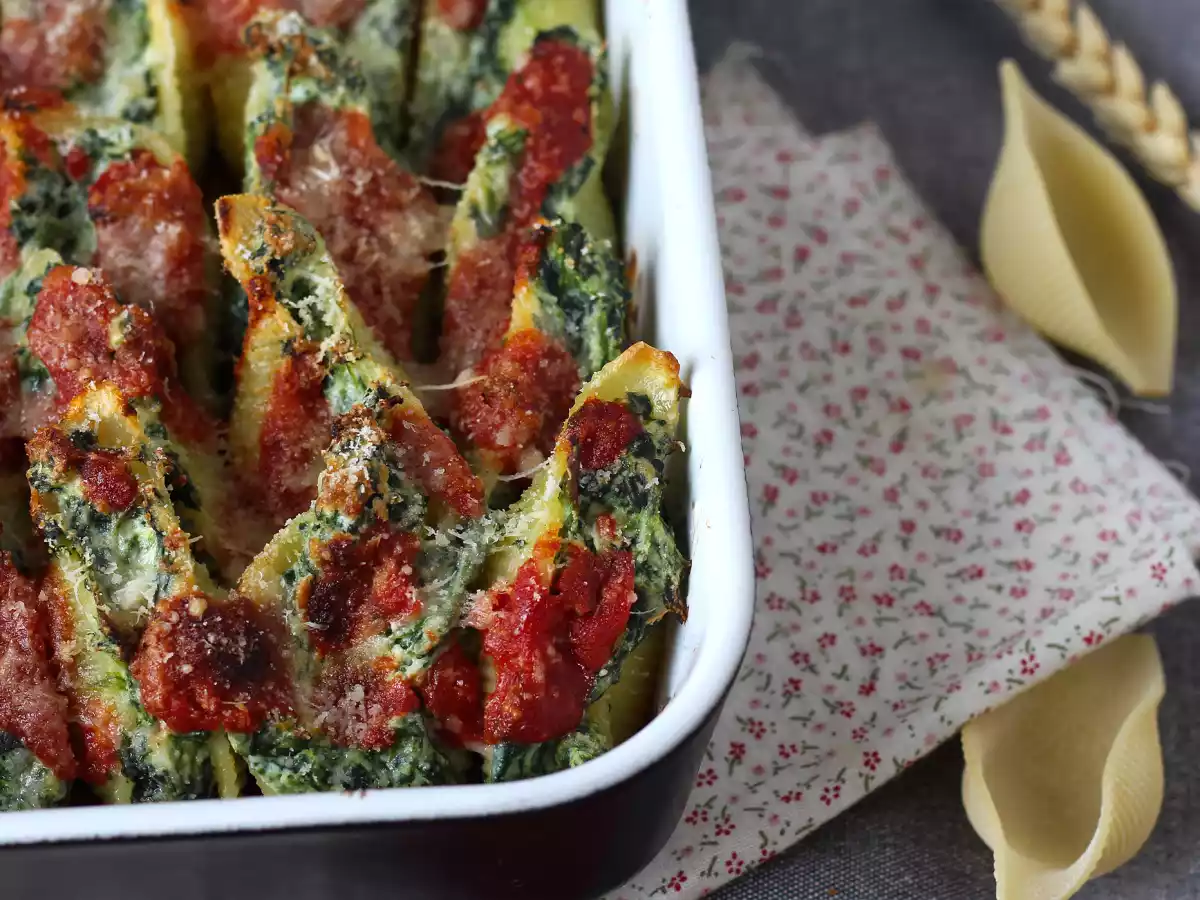 Conchiglioni stuffed with ricotta and spinach: the best way to eat pasta! - photo 4