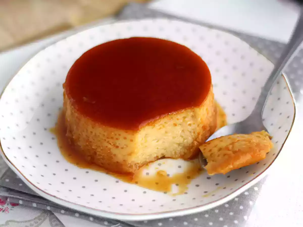 Condensed milk flan