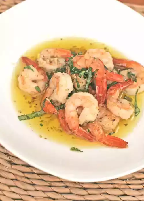 Lemon garlic prawns recipe for one