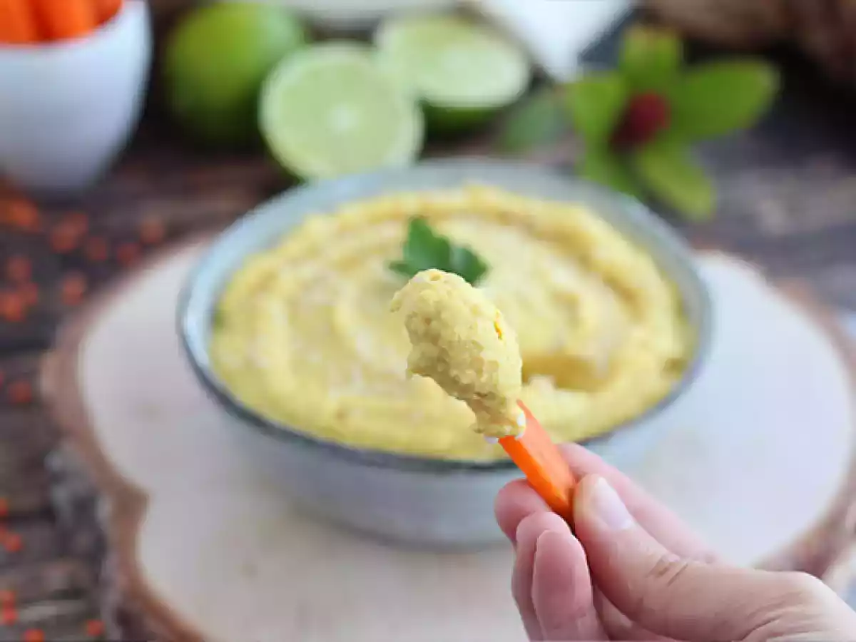 Coral lentil dip