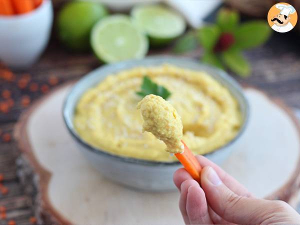 Coral lentil dip