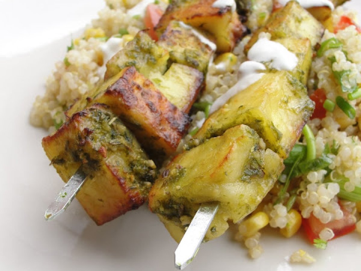 Coriander and Lime Paneer Kebabs and Summer Quinoa Salad - photo 2