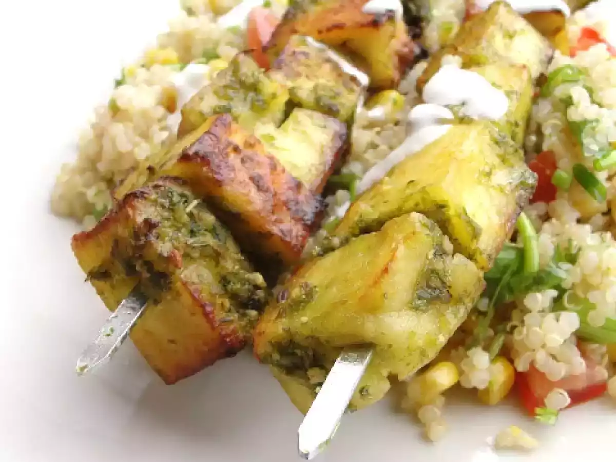 Coriander and Lime Paneer Kebabs and Summer Quinoa Salad - photo 2