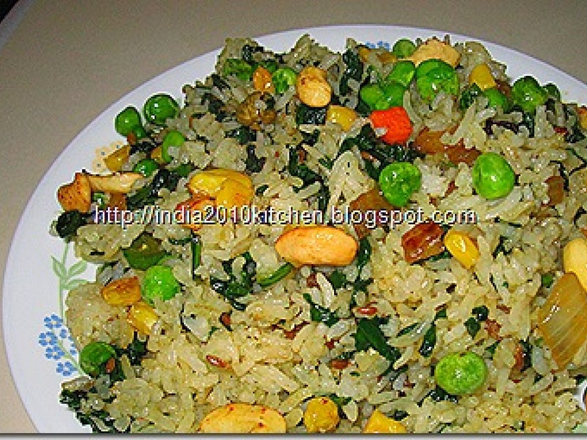 CORN AND PALAK RICE/PULAO