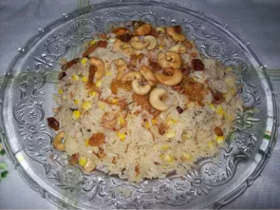 Corn Rice and Meatballs Curry (Nasi Minyak Jagung & Kari Bebola Daging)