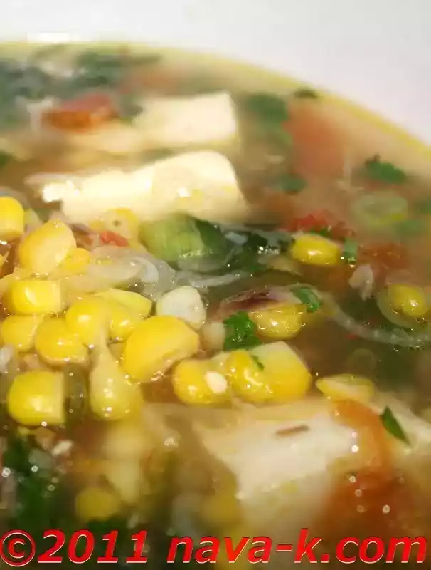Corn Soup (Indian Style) - Vegetarian