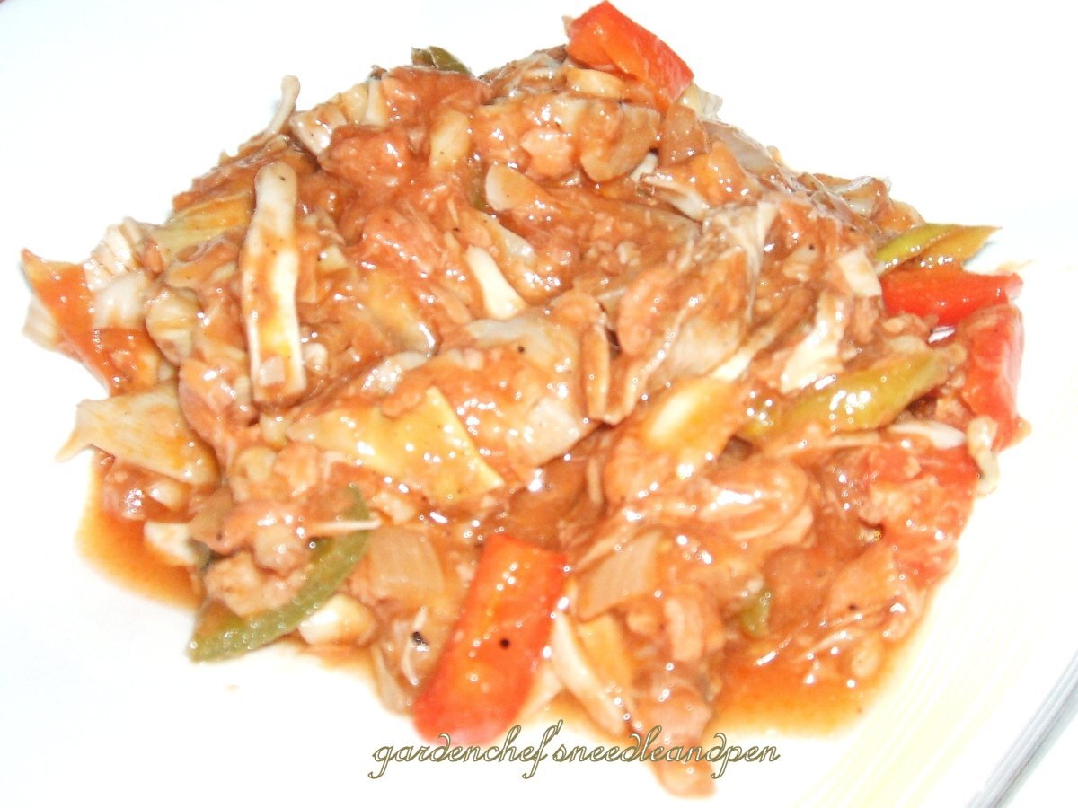 Corned Tuna with Banana Blossom Sisig