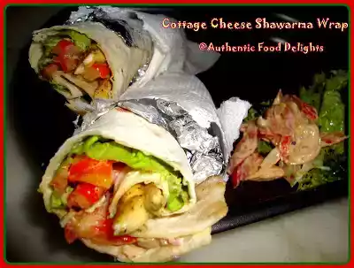 Cottage cheese shawarma wrap recipe