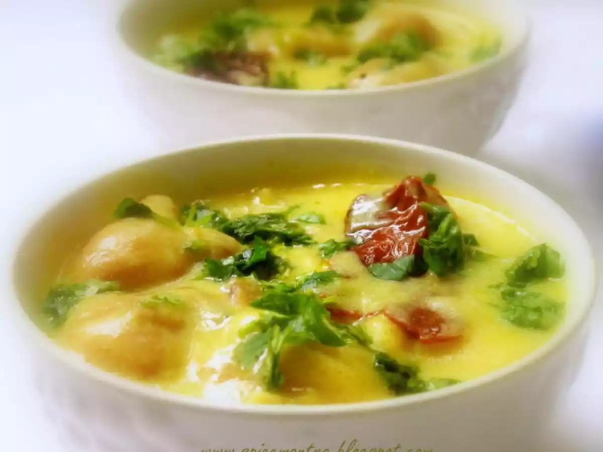 Couple Of Awards & Gram Flour Dumplings in Spicy yogurt sauce (Punjabi Kadi Pakora)