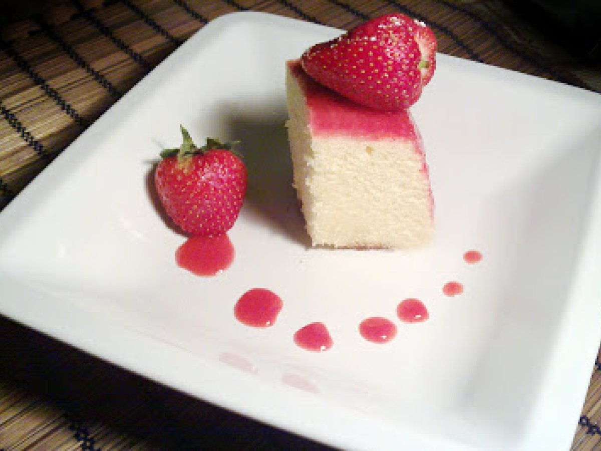 Cream Cheese Pound Cake, Cupcake and soft cookies with Strawberry Coulis