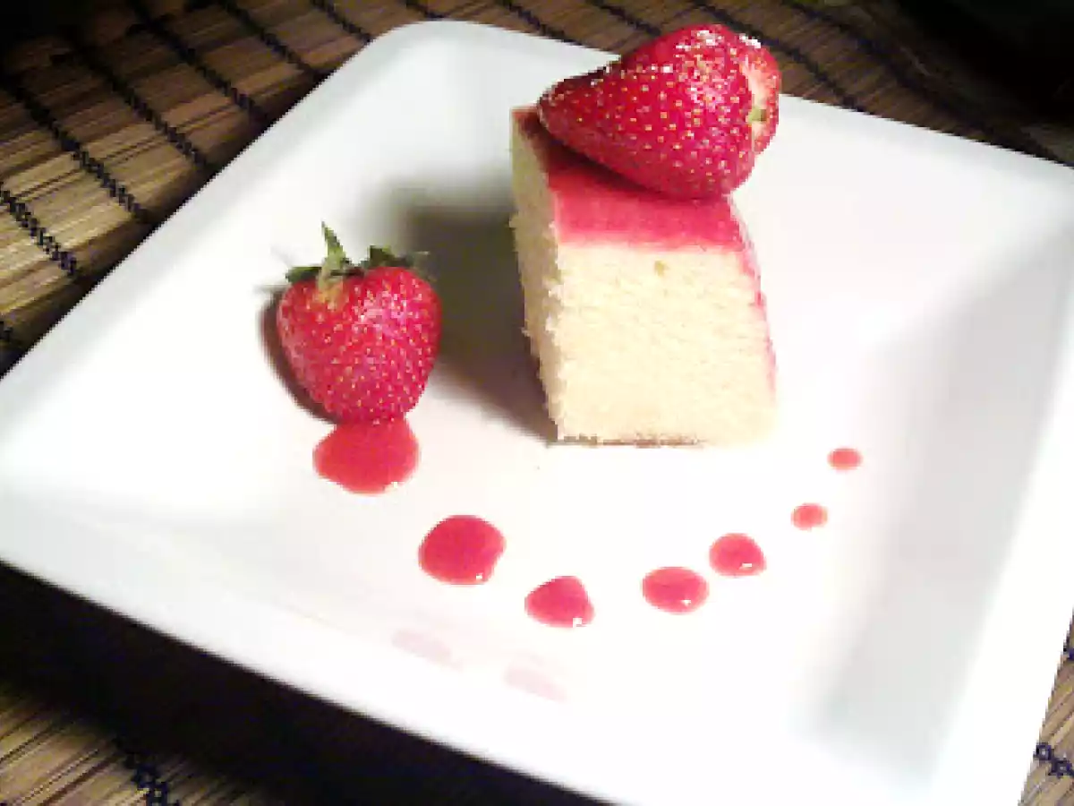 Cream Cheese Pound Cake, Cupcake and soft cookies with Strawberry Coulis
