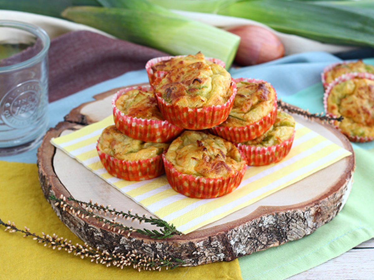 Creamed leeks muffins