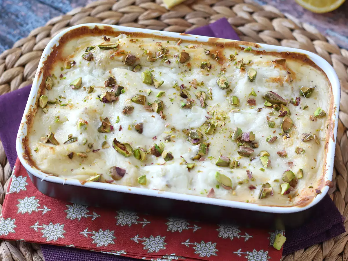 Creamy and crunchy salmon lasagne with burrata and pistachios - photo 7