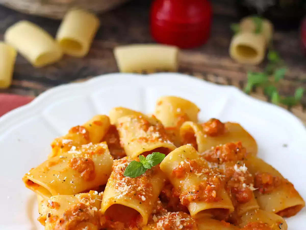 Creamy bell pepper and mint pasta - photo 6