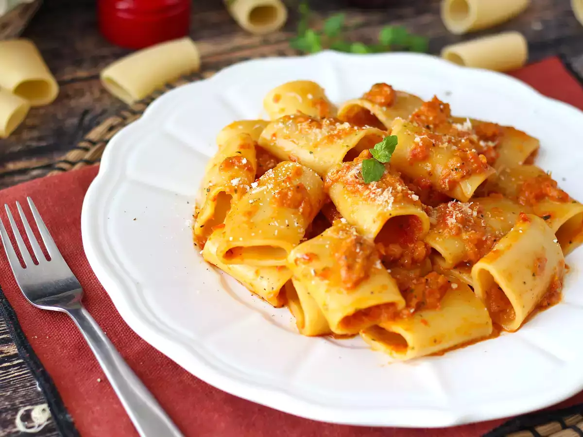 Creamy bell pepper and mint pasta - photo 7