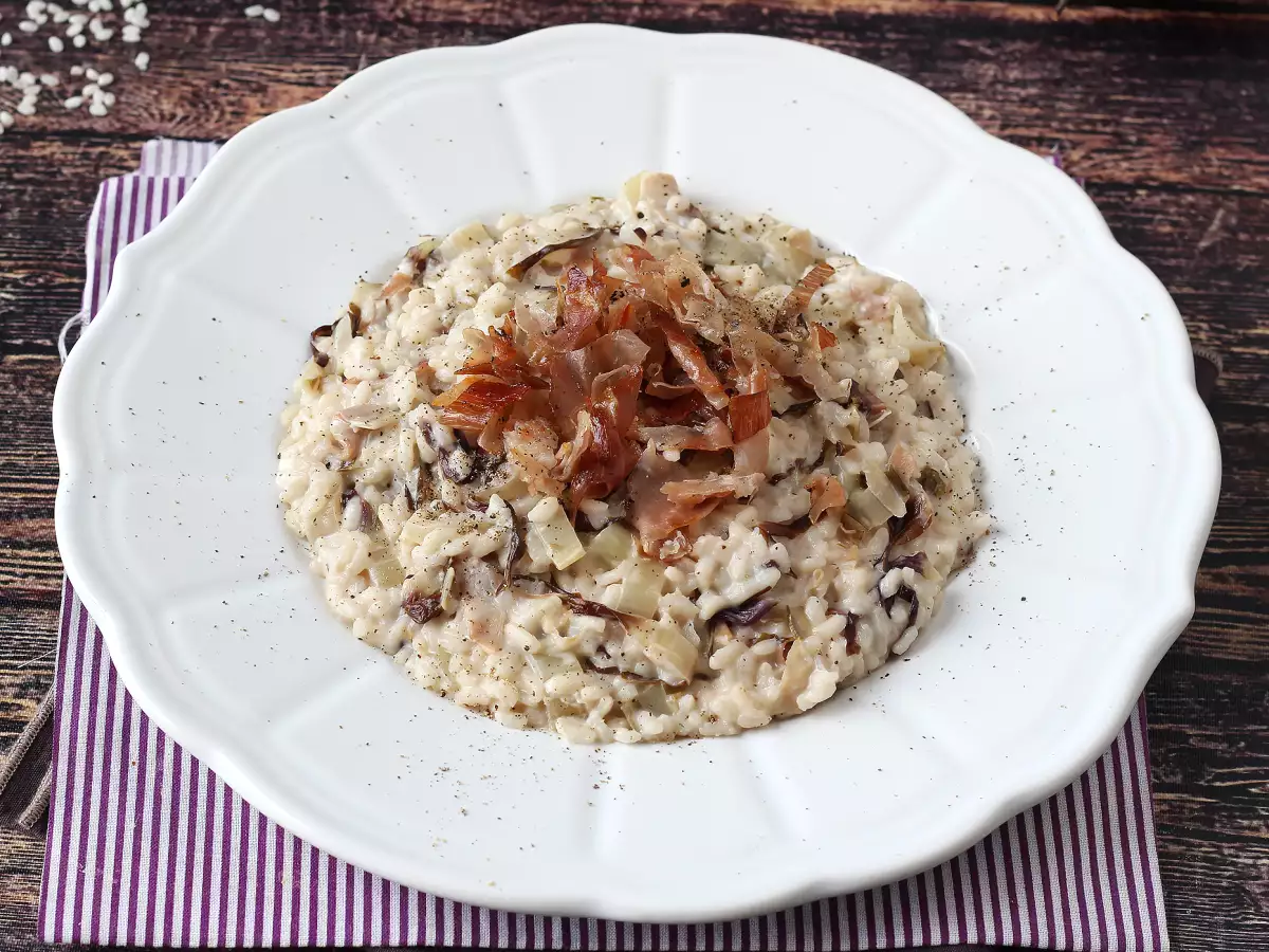 Creamy, flavorful radicchio, speck and Philadelphia risotto - photo 6