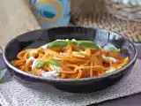 Creamy pasta with burrata cheese and cherry tomatoes, photo 2