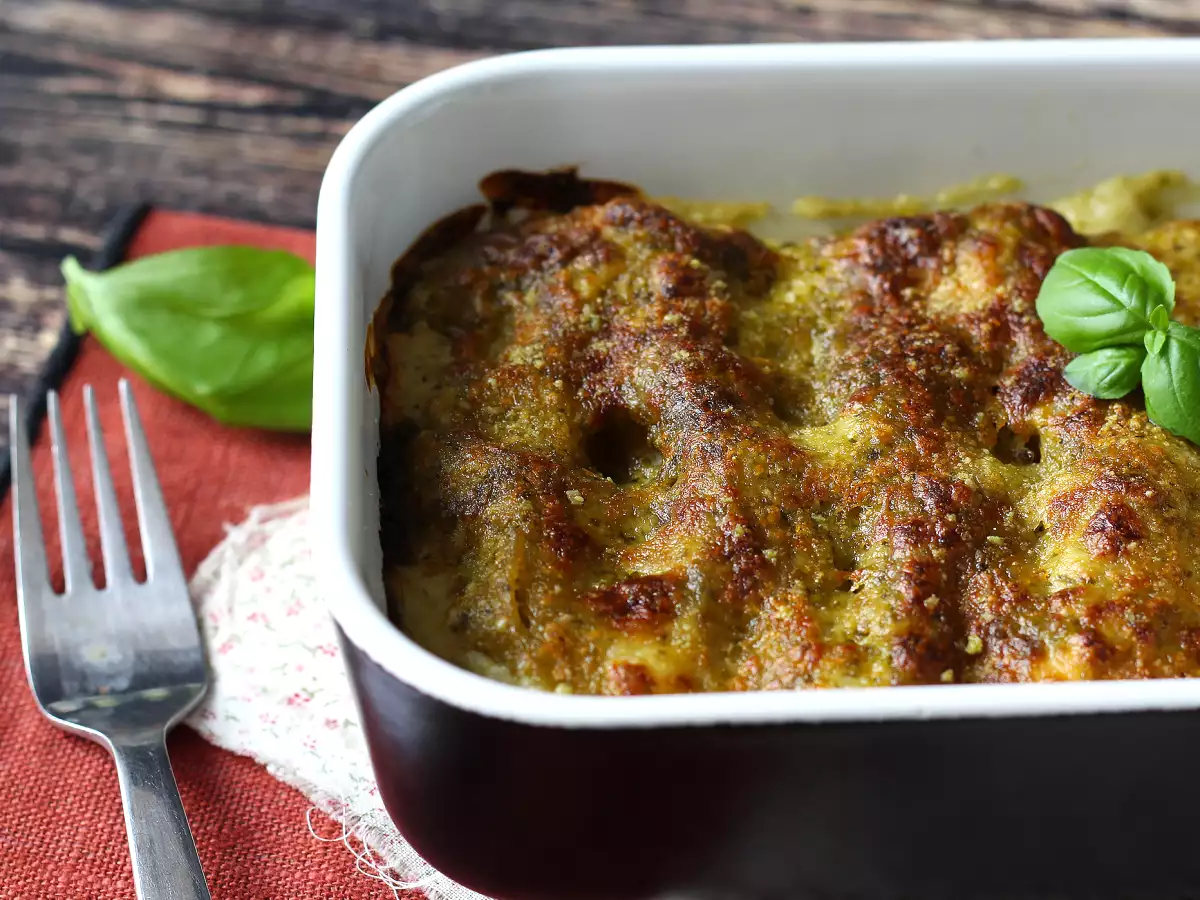 Creamy pesto cannelloni au gratin: the easy and tasty recipe - photo 4