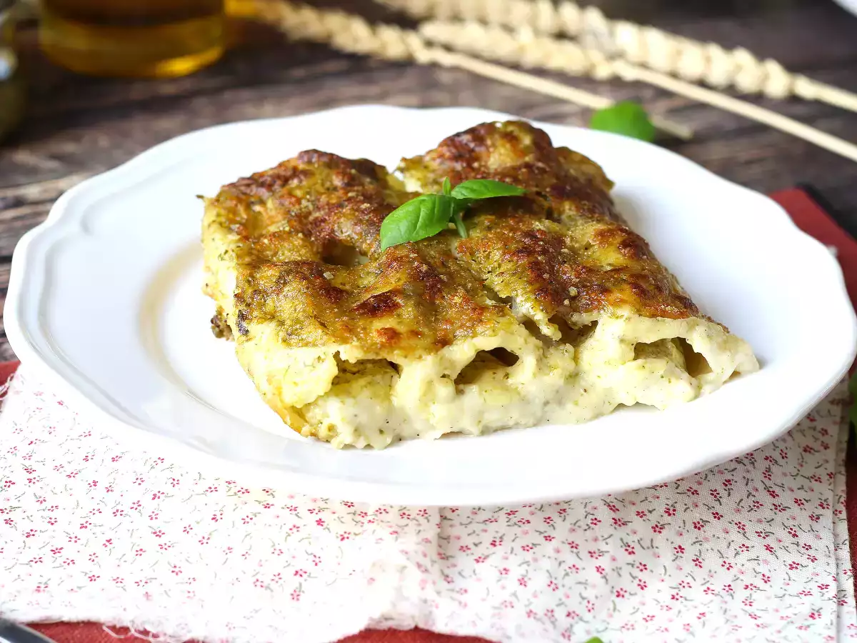 Creamy pesto cannelloni au gratin: the easy and tasty recipe - photo 5