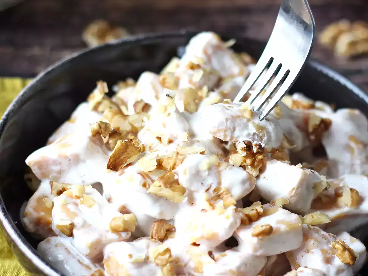 Creamy pumpkin gnocchi with cream cheese and crunchy walnuts - photo 5