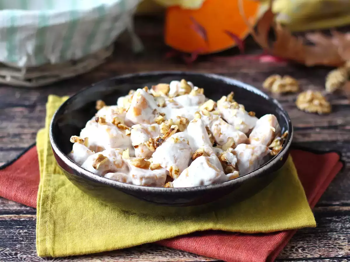 Creamy pumpkin gnocchi with cream cheese and crunchy walnuts - photo 6