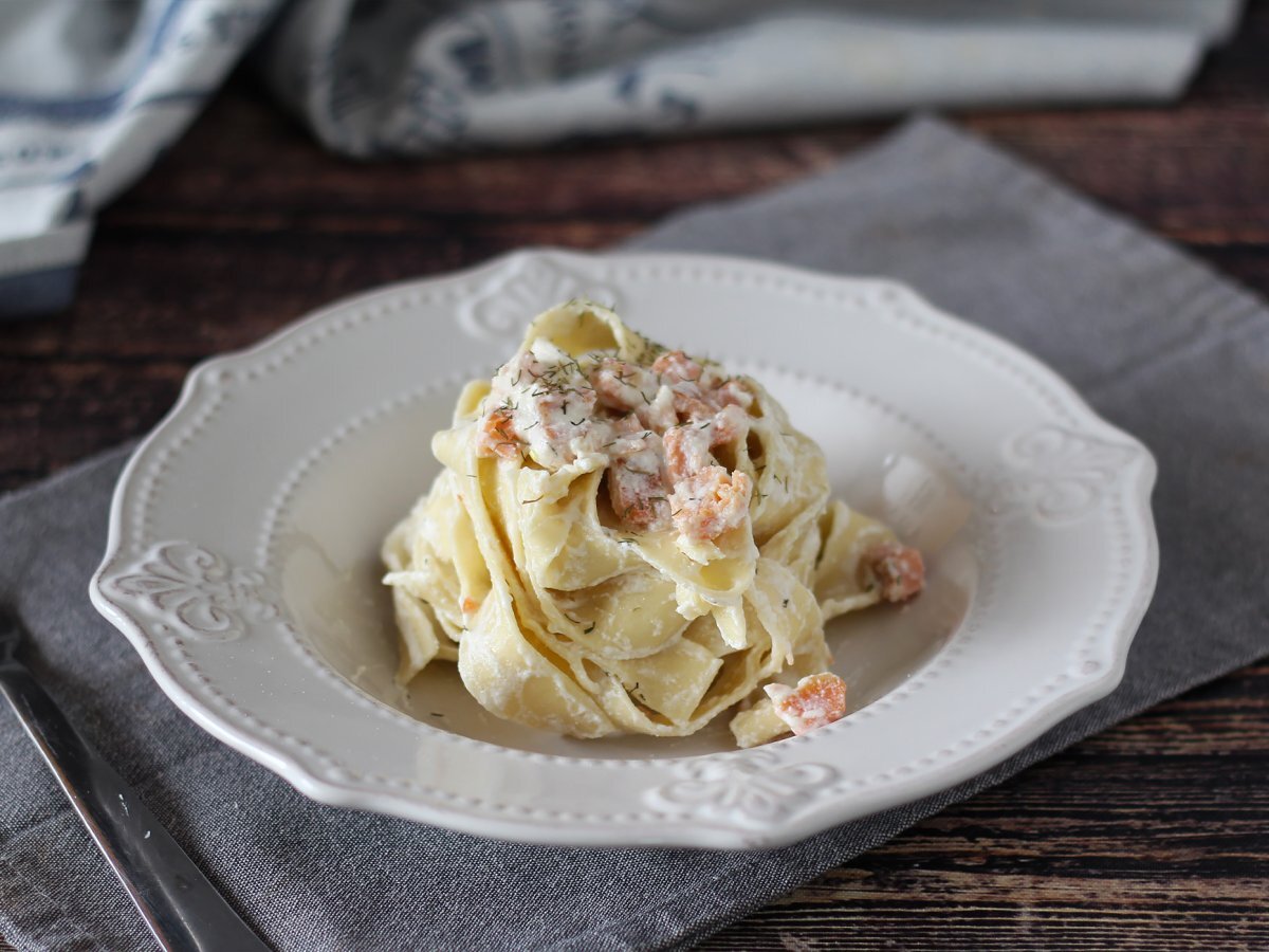 Creamy Smoked Salmon Ricotta Pasta