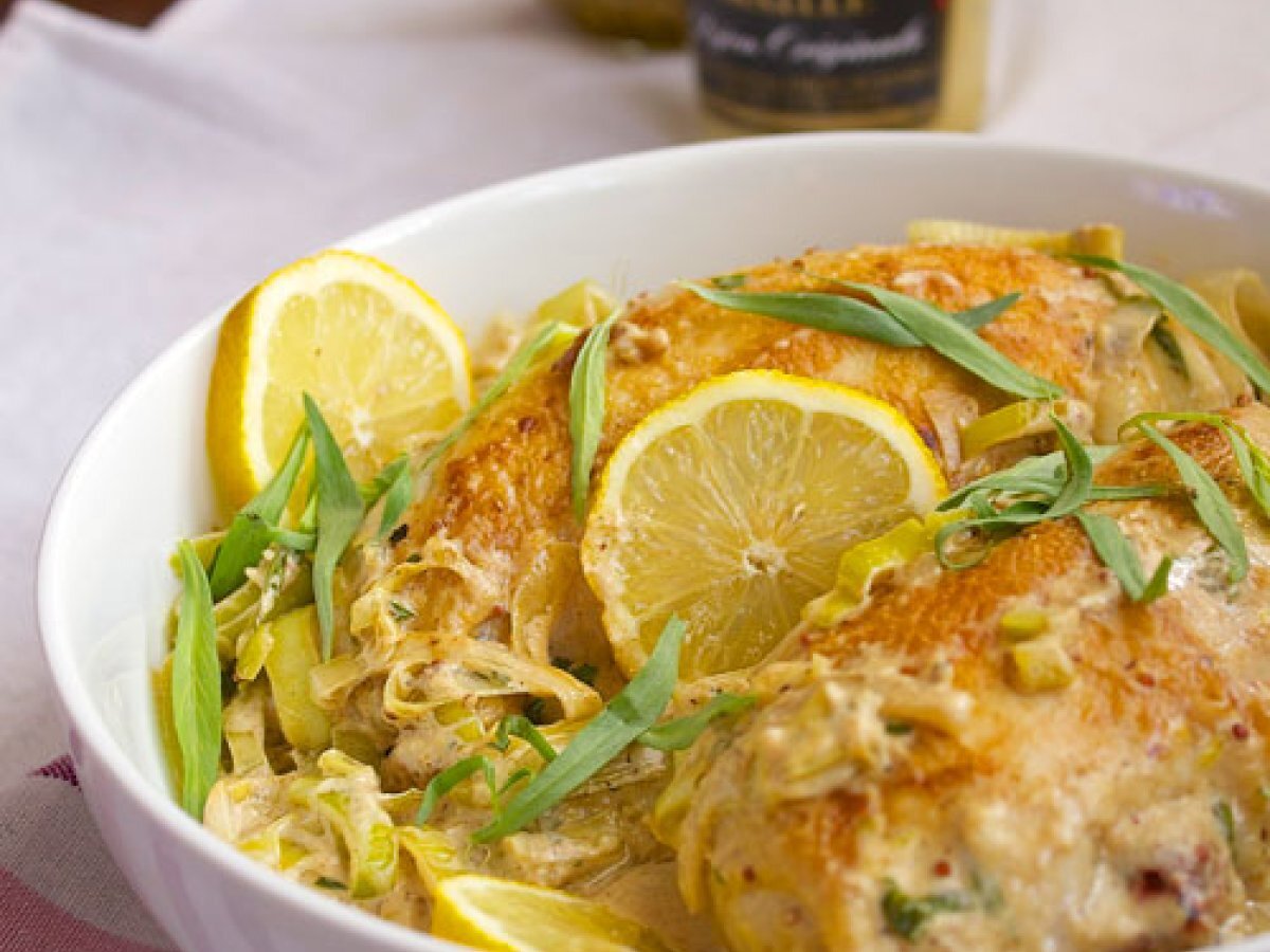 Creamy Tarragon-Dijon Chicken with Leeks