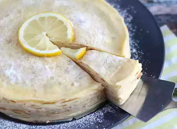 Crepes cake with lemon curd - video recipe!