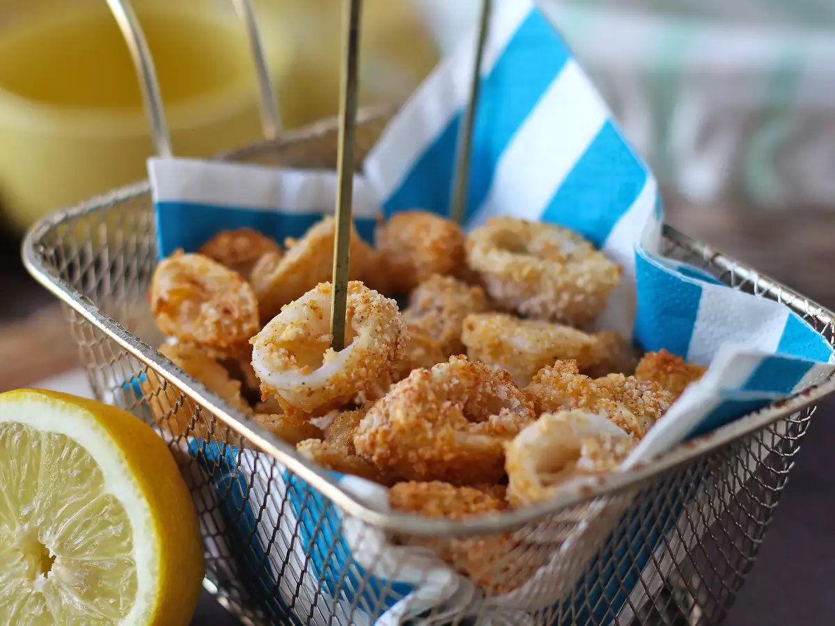 Crispy and light air fryer squid rings - photo 2
