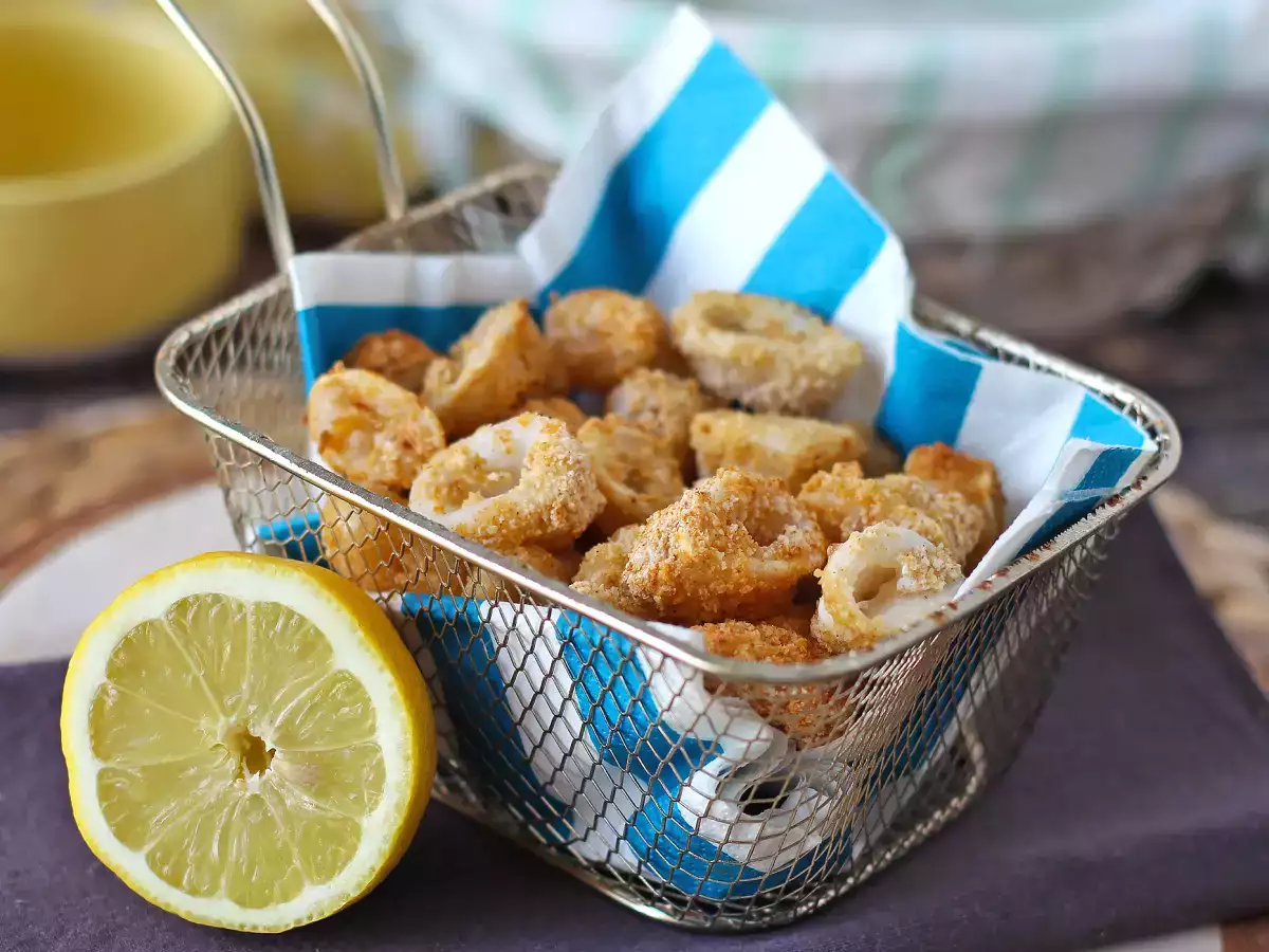 Crispy and light air fryer squid rings - photo 3