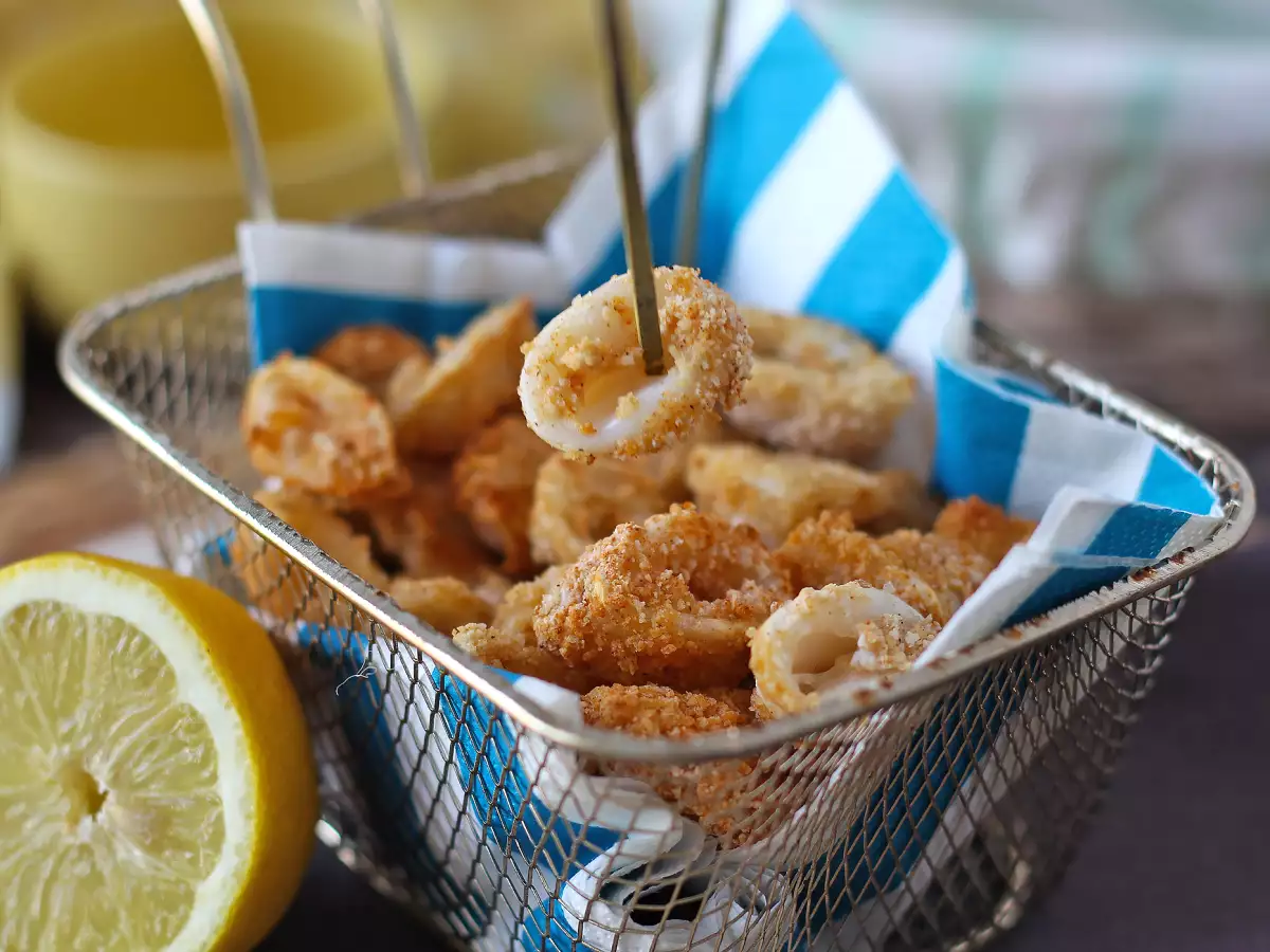 Crispy and light air fryer squid rings - photo 4